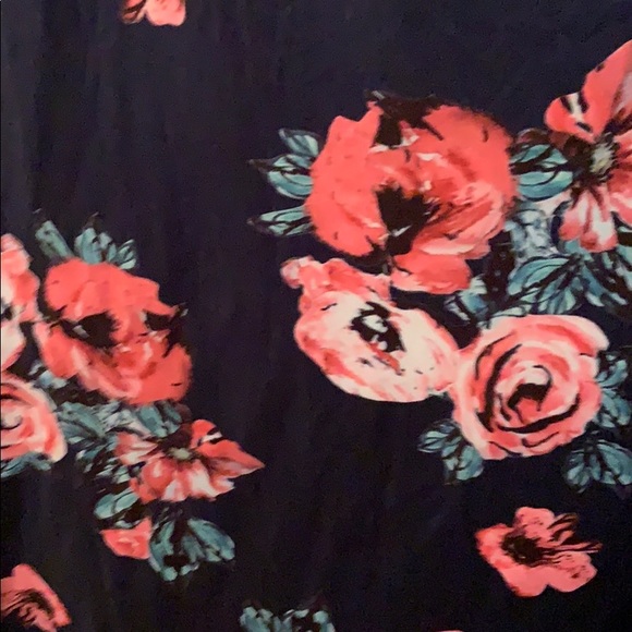 Long maxi floral navy dress - Picture 2 of 2